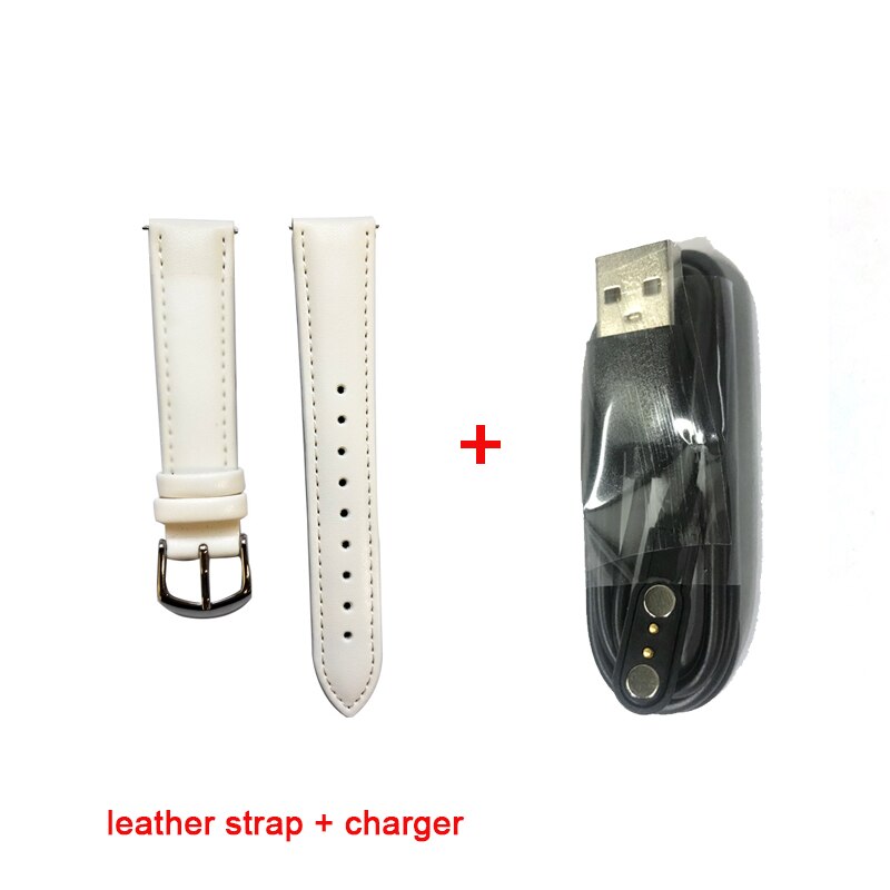 Original  kw10 smart urrem rustfrit stål/læder  kw10 kw20 smartwatch oplader kabel til  kw10 kw20 ur udskiftningsrem: Grå