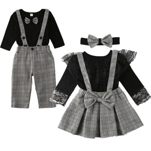 Baby Kids Baby Jongen Fashon Kleding Set Bijpassende Kleding Broertje Romper Algehele Grote Zus Rok Outfits Set 0-6 Jaar
