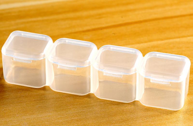 Storage 28 lattice jewelry storage box finishing dust proof lattice transparent drill box medicine box beads button 1853