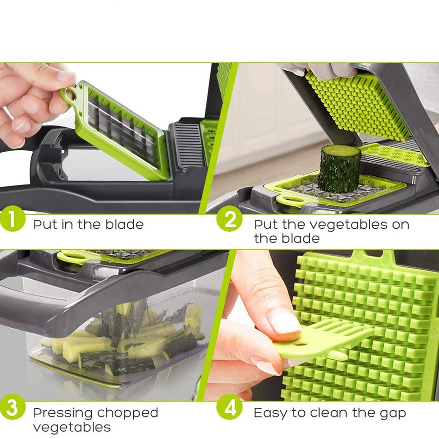 Household Manual ALL IN ONE superior nice vegetable Slicer Vegetable Salad Fruit Cutter Slicer Dicer Chopper