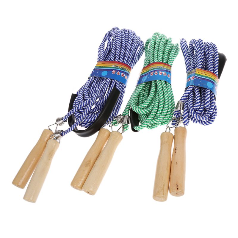 Wooden Handle Skipping 5m 7m 10m Gym School Group Multi Person Rope Jumping K43E