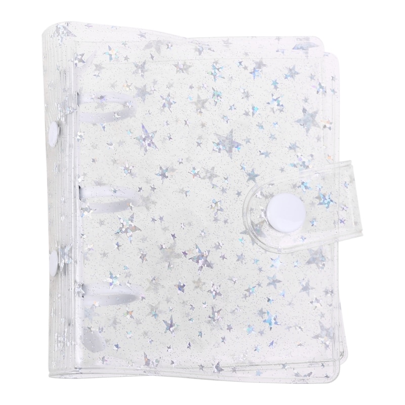 Transparent PVC 3 Hole Loose Leaf Binder Notebook Notepad Cover