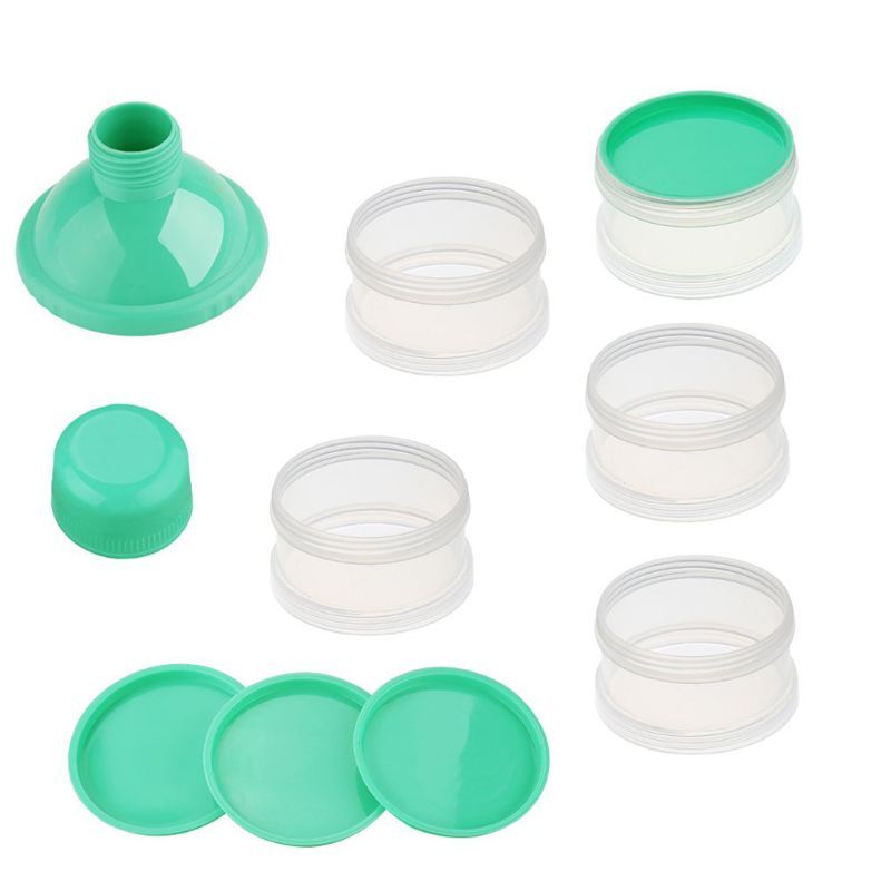 Babymelkpulverdispenser stablebar babymating reiseoppbevaringsbeholder 3 pakke  g99c