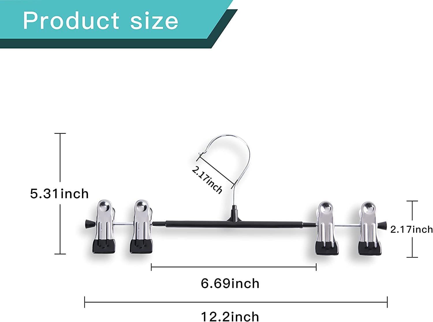 Rack Clip Stainless Steel Trousers Wardrobe Clip Anti-slip Clothespin Pants Clamp Clothes Hanger for Skirt