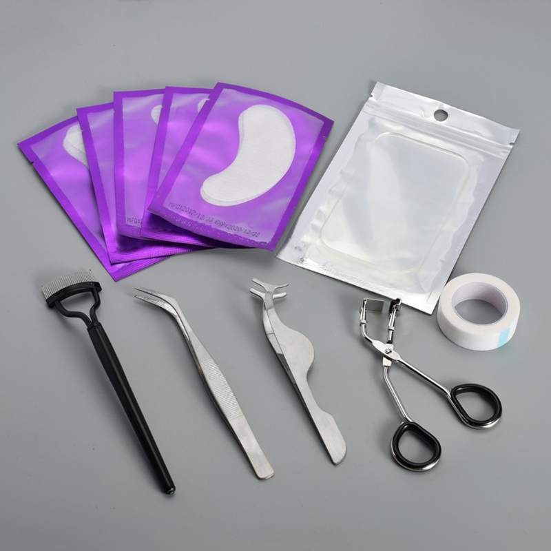 Under Eyes Pads Eyelash Extension Kit Eyelashes Extension Practice Set False Eyelashes Training Tool for Professionals Beginners