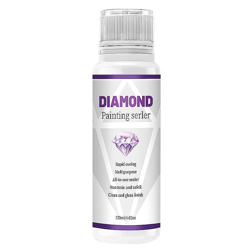 120ML Diamond Painting Sealer 5D Diamond Painting Art Glue Permanent Hold & Shine Effect Sealer Diamond Painting Puzzle: WHITE