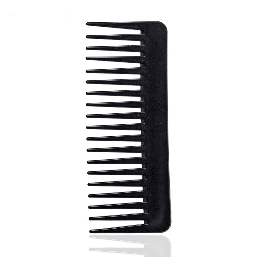 1PC Pocket 19 Teeth Wide Tooth Comb Black ABS Plastic Heat-resistant Large Wide Tooth Comb For Hair Styling Tool: Default Title