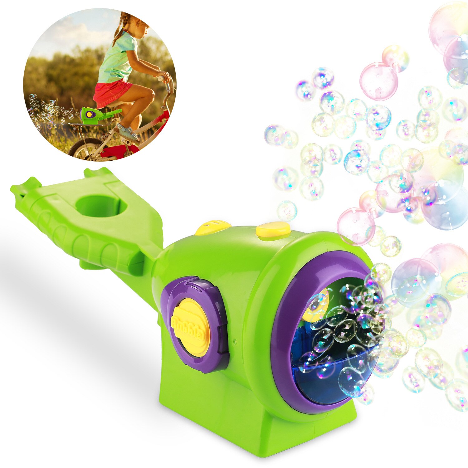 Outdoor Farbe Fahrrad Blase Automatische Maschine Baby Bad Schwimmen Reiten Badewanne Seife Maschine Spielzeug Für Kinder: Default Title