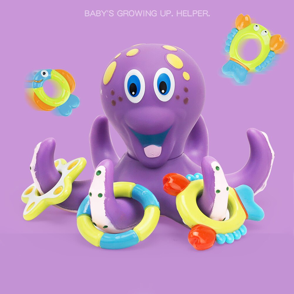 6pcs Baby Cute Cartoon Octopus Bathing Toys Kids Water Floating Toy Beach Shower Swimming Water Playing for Children