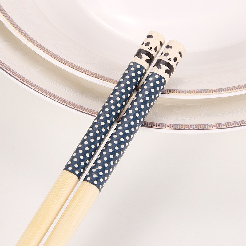 10 par pałeczki Sushi kije chińskie pałeczki bambusowe panda pałeczki wielokrotnego użytku zastawa stołowa jadalnia jedzenie pałeczki robić jedzenia na prezent