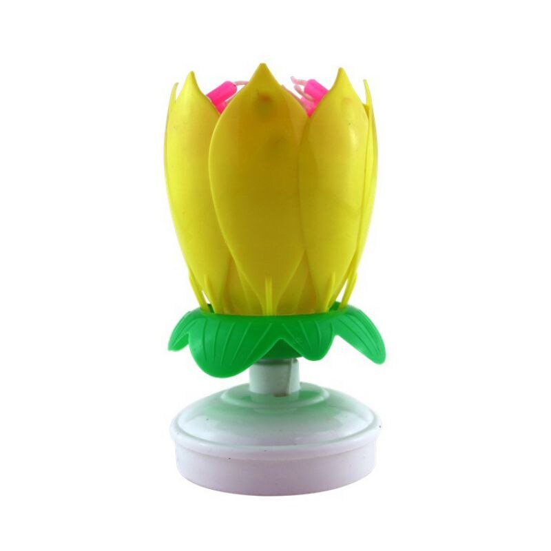 Diy taartkaars draaibare muziekkaars lotusbloem feestkunst verjaardagskaars feesttaartdecoratie kinderkaars: A4