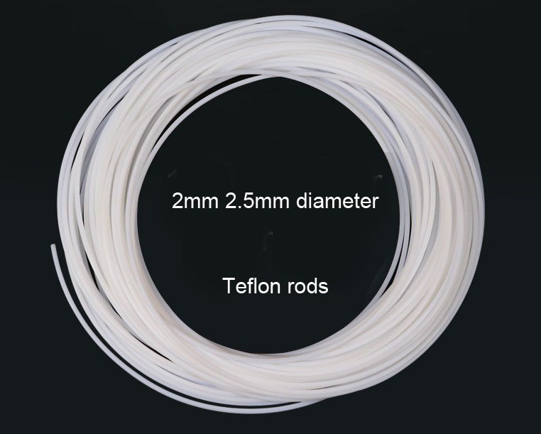 2 Mm 2.5 Mm Diameter Ptfe Staaf Teflon Staven Polytef Bar Teflon Wire Melt Spuiten Doek Seal Strip Ptfe Touw teflon Strips Lijn