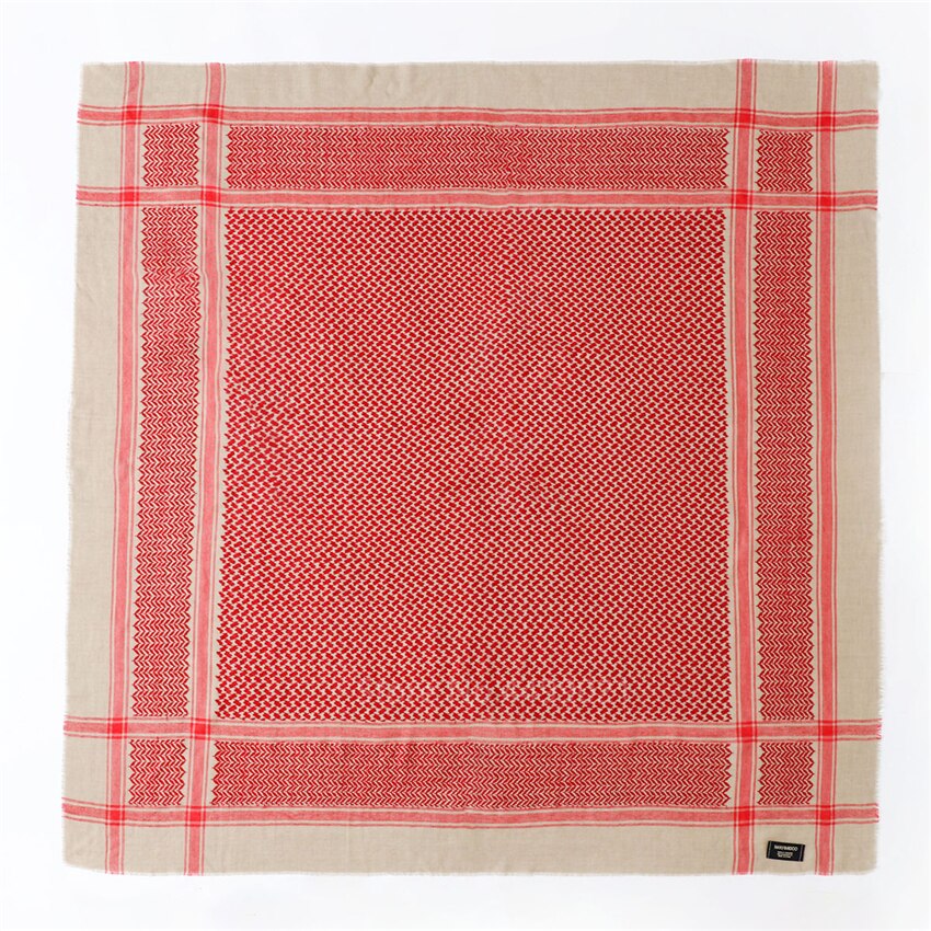 Chapeau musulman arabe saoudien dubaï pour homme, écharpe traditionnelle en coton, 140x140CM, à carreaux imprimés, prière islamique, Turban en laine