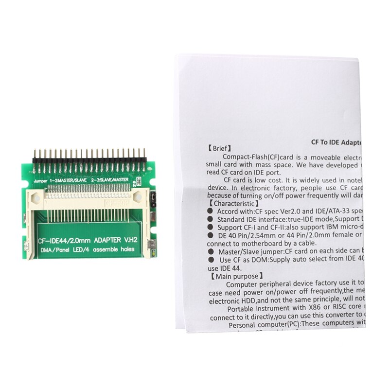 Pin-Bare Laptop 44-Pin Male Ide Naar Cf Card Adapter & 2.5 Inch Ide Naar Sata Adapter, converteren Laptop 44 Pin Male Ide Pata Hdd Harde