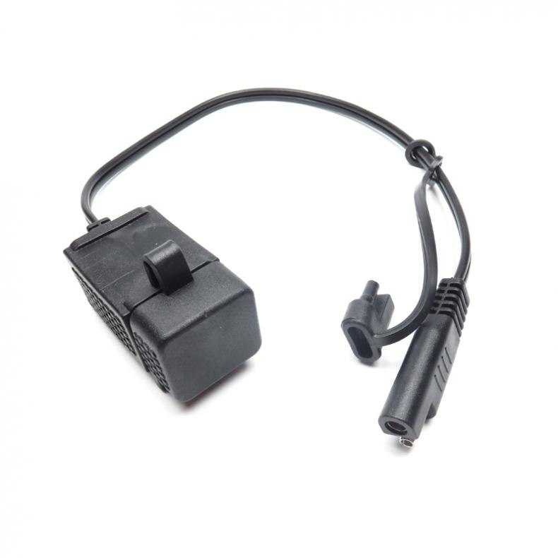 12V-24V 3.1A Motorcycle SAE Dual USB Cable Adapter Dual Port Power Socket Smart Phone Tablet GPS Charger for Motorbike