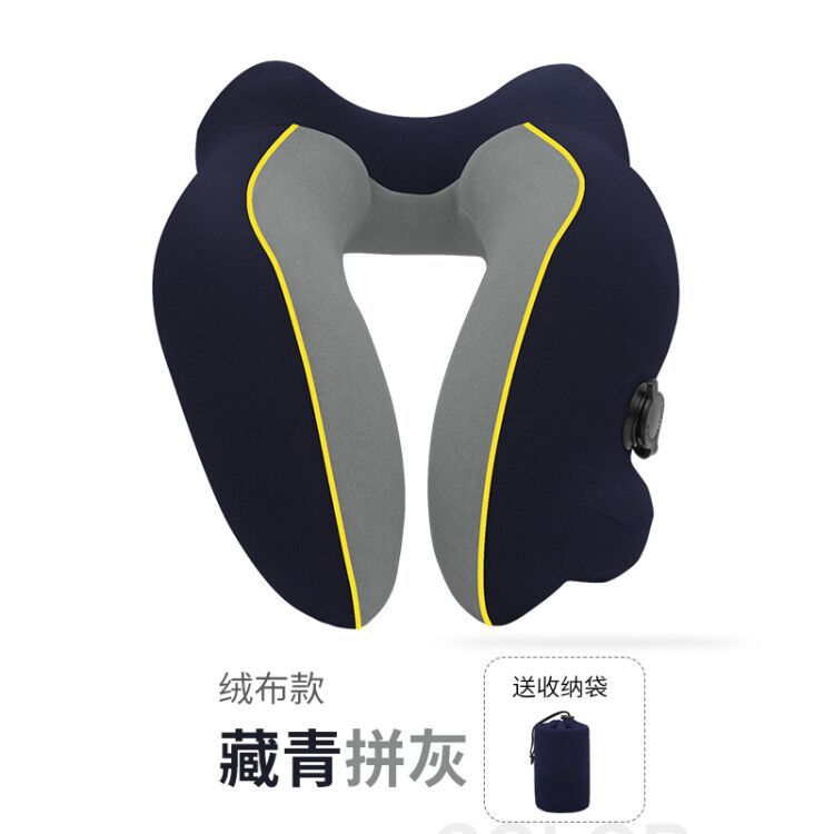 Flugzeug Nacken Kissen Für Schlafen Faltbare Reise Kopfstütze Nacken Bahre Kissen Pads Wohnkultur: Marine grau