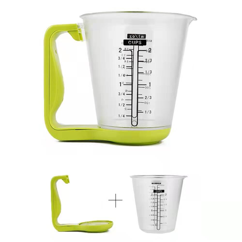Electronic Measuring Cup Plastic Tool Graduated Digital Jug With Scales Kitchen Beaker Weigh Temperature Measurement LCD Display