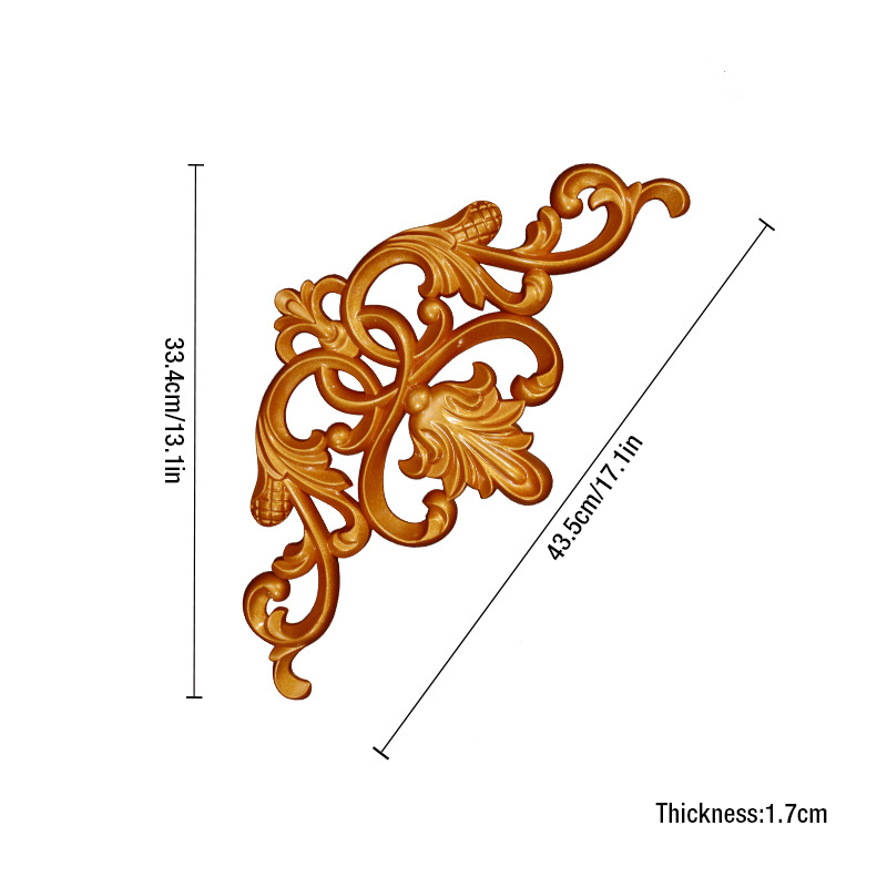 Home decor ceiling lamp corner flower decoration stickers furniture decals hollow PVC home accessories DIY wood carving flowers: K