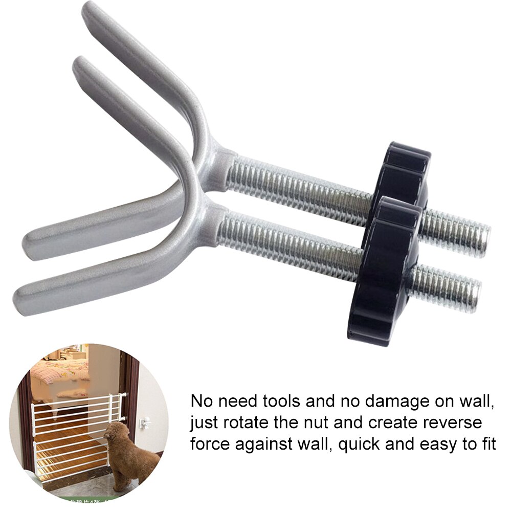 2pcs M10 Y Spindle Rod With Nut Stair Banister Easy Install Adapter Fence Gate Screw Bolt Household Long Baby Pet Safety