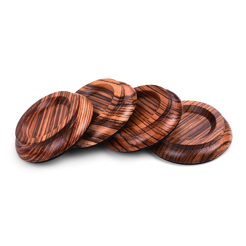 4pcs/Set Upright Piano Caster Cups Coaster Solid Wood with Anti-slip EVA Pad Piano Accessories
