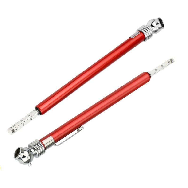 1PC Auto Vehicle Car Motorcycle Bike Tire Pressure Measure Gauge Pen Lightweight 50-350KPA RSI Aluminum Alloy ABS Pen Tire Gauge