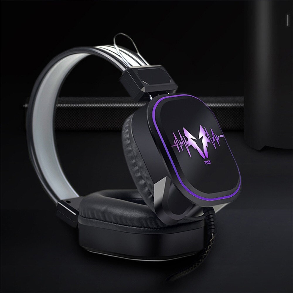 USB Wired Gaming Headphone LED RGB Lighting Over-Ear Gamer Headset With Microphone For PC Laptop X-box One PS4 Game