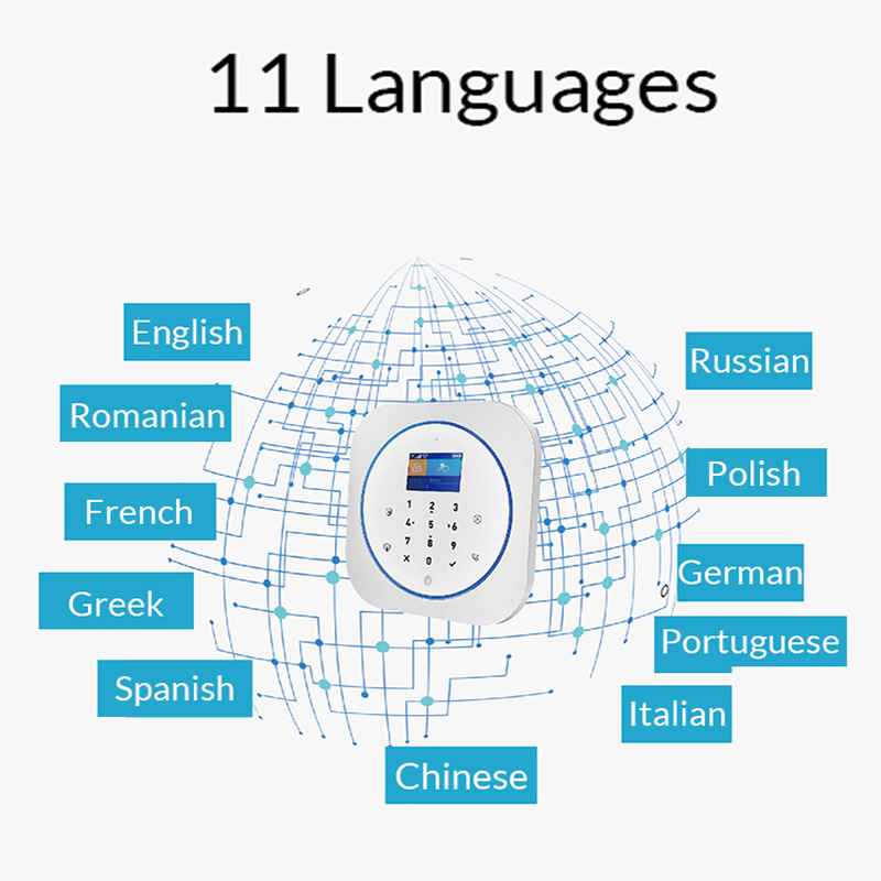 KERUI G12 GSM/WIFI Alarm System Full Touch RFID Card Panel Home Security Alarm Host Wireless APP Control Muti-language Support