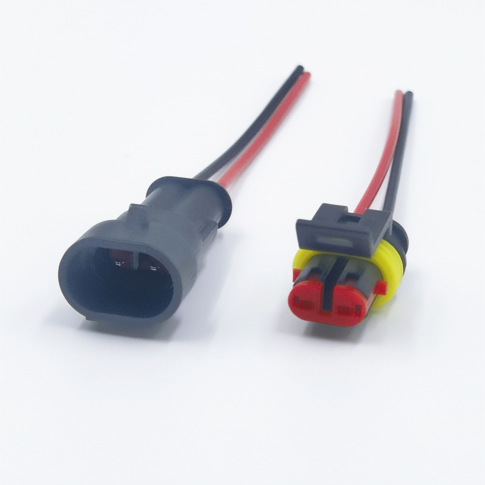 1/2/3/4 -polig vattentät kontakt, elektrisk terminal snabbkontakt , 10 st / 5 set, med kabel, lämplig för bilar, fartyg etc.