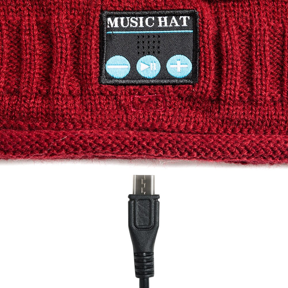 Bluetooth Muziek Knit Beanie Hat Draadloze Smart Warm Cap Headset Speaker Met Mic & T8