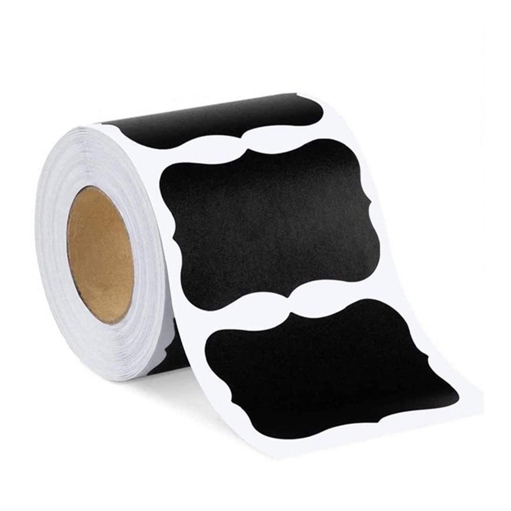 Pegatina de pizarra borrable, organizador de tarros de cocina, etiquetas, pizarra de tiza, pizarra negra: B 150 pcs