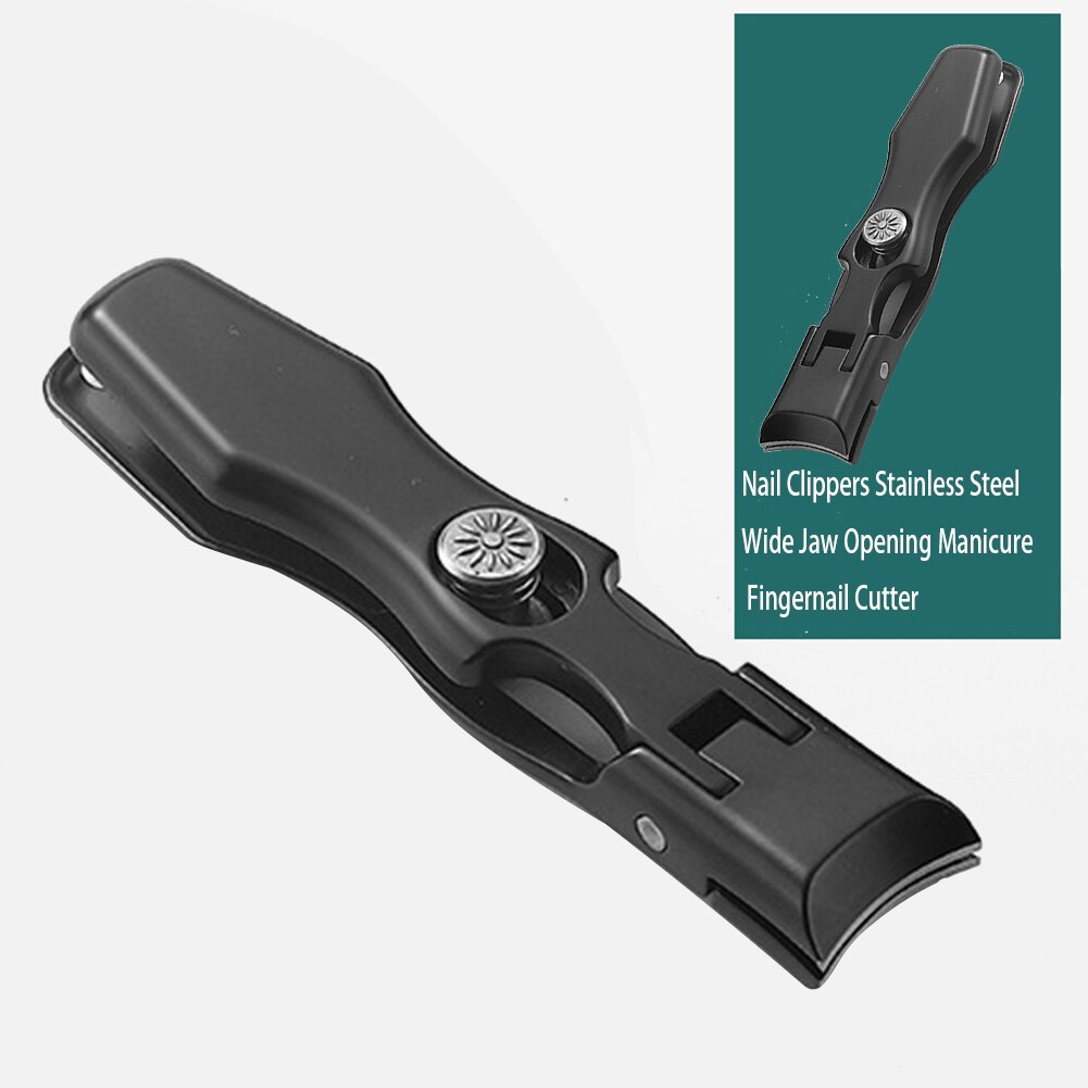 Ultra Sharp Nail Clipper Portable Fingernail Clipper Steel Wide Jaw Opening Anti Splash Fingernail Clippers Nail Cutter Manicure