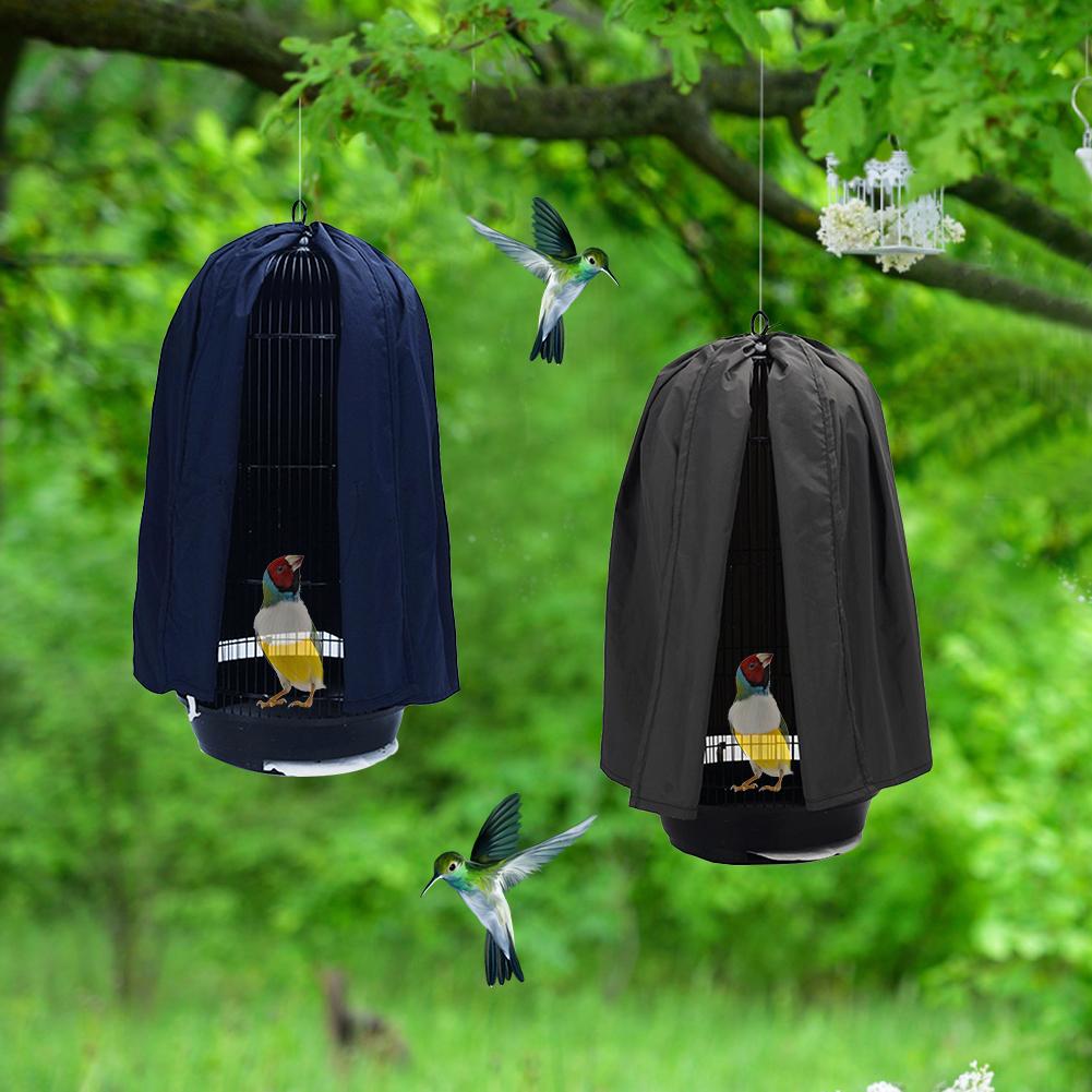 Housse pour Cage à oiseau, aide au sommeil coupe-vent, bouclier rond pour Cage canari, épaisse et résistante à la lumière, réduit les Distractions