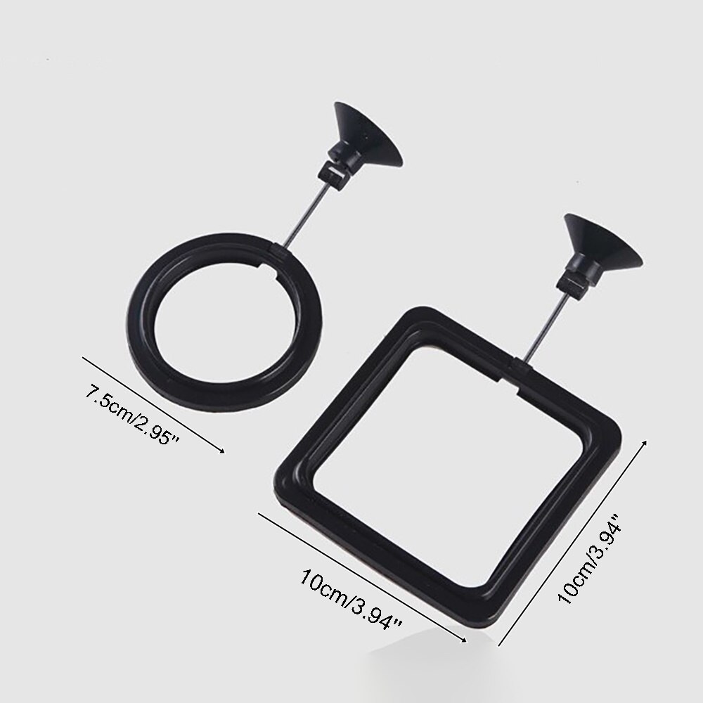 Fisk foderring akvarium tilbehør akvarie fisk sikker flydende foder feeder cirkel sugekop til guppy, betta, guldfisk osv.