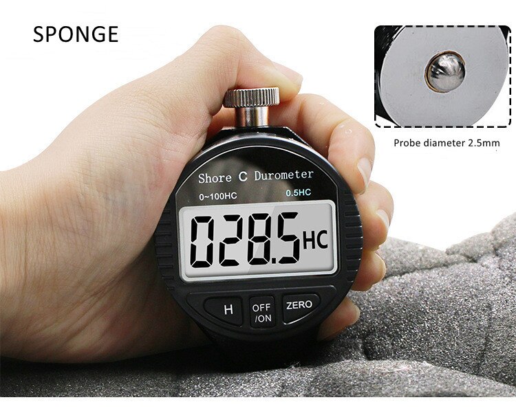Digital Shore Durometer Hardness Tester 0-100H For Plastic Leather Rubber Resin