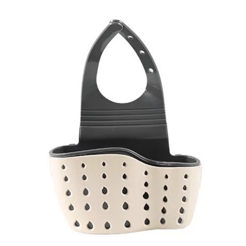 Panier de rangement suspendu pour évier de cuisine, éponge de vaisselle en plastique, sac suspendu, égouttoir de piscine, support de rangement, panier de vidange de robinet: Gris clair / 78.5mm