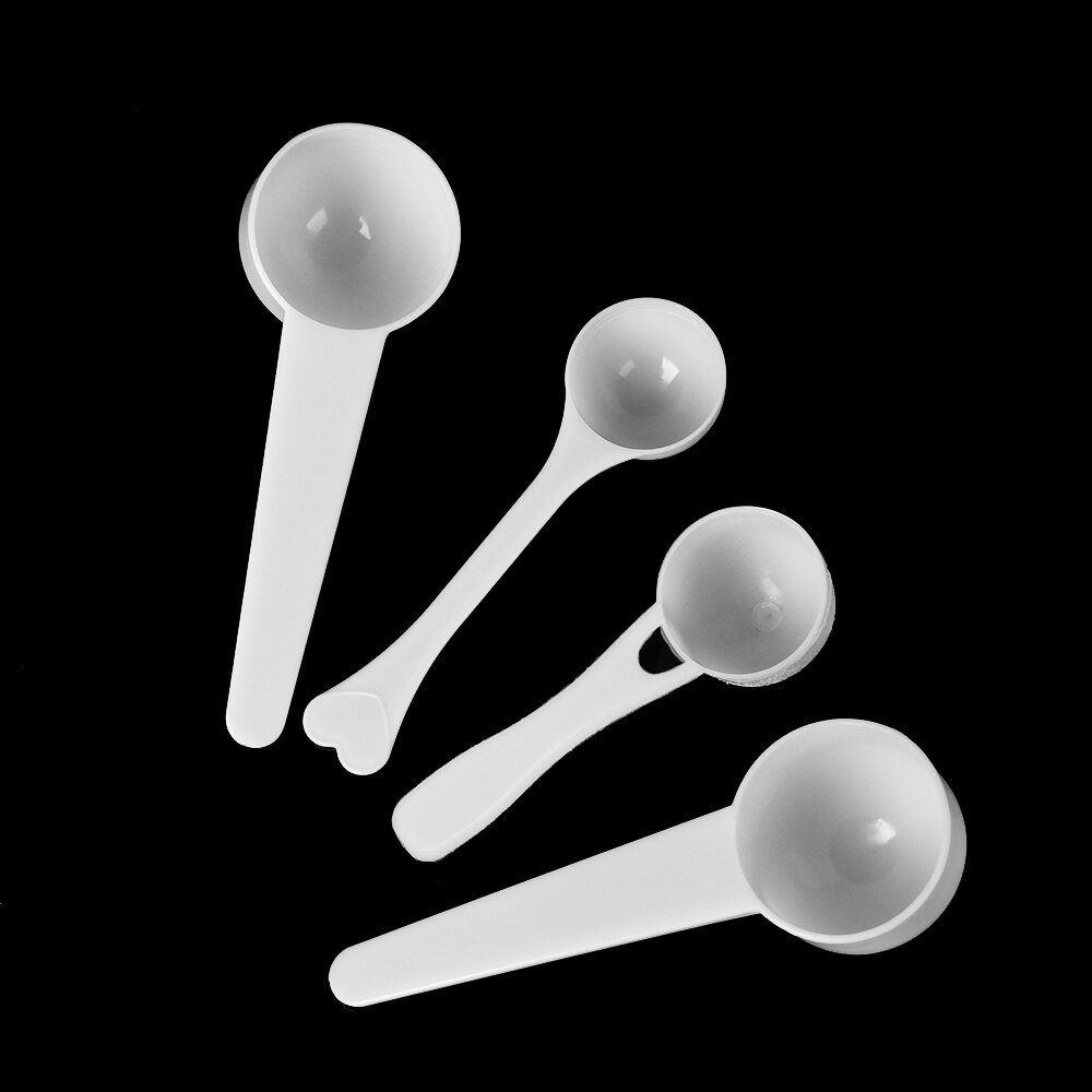 10 stk 1/3/5/10g måleskeer kaffeprotein mælkepulver scoop køkken hjemme plast måle tilbehør værktøj