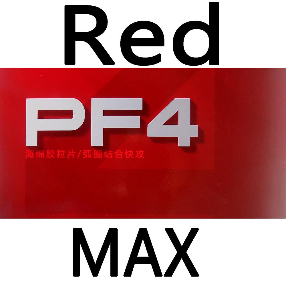Dhs  pf4 pf 4 pf-4 pips-in bordtennispingisgummi med svamp: Röd max
