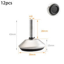 Round Levelling Machine Feet Set Accessory Adjustable Base Feet Foot Home