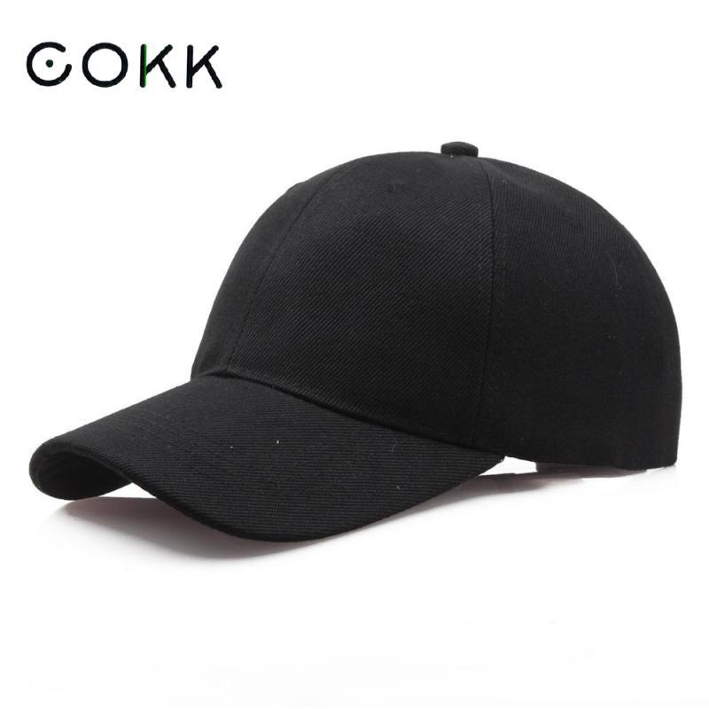 COKK di Marca di Colore Solido Berretto Da Baseball Cappelli di Snapback Della Protezione Per Le Donne Degli Uomini delle Donne Cappello Papà Femminile Nero Osso Maschile a buon mercato Gorras casual