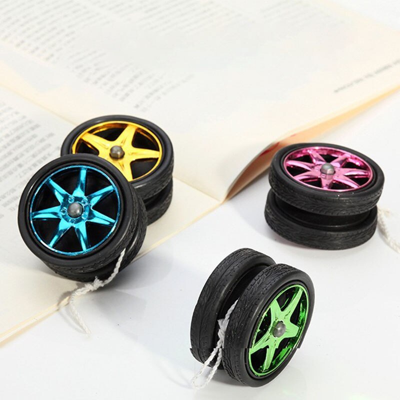 1 stk tilfældig farve klassisk yoyo kugle lysende legetøj plasthjul koblingsmekanisme yo-yo legetøj til børns legetøj: Default Title