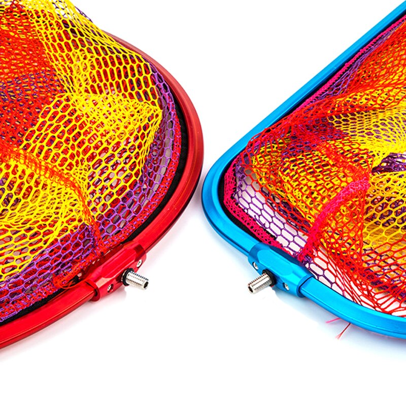 Aluminum Alloy Fishing Dip Net Landing Net Non-foldable Fishing Gear Hand Net Mesh FO432
