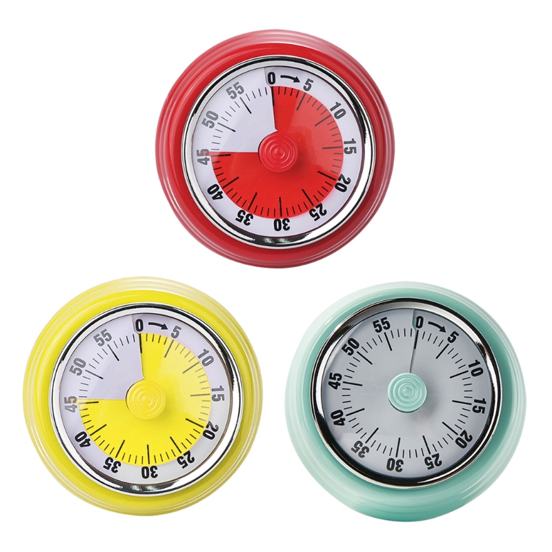 X4YD Mechanical Visual Timer Small Magnetic Kitchen Countdown Timer with Loud Alarm for Kids and Adults Baking Cooking