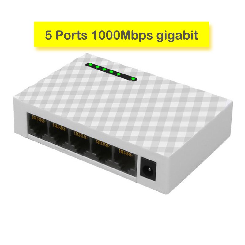 Ethernet Netwerk Switch Poe Switch Ondersteuning Verlengen 250M 52V Netwerk Switch Mini RJ45 5 Poort 4 Poe Poort + 1 Uplink Snelle Snelheid: 5 Ports 1000M