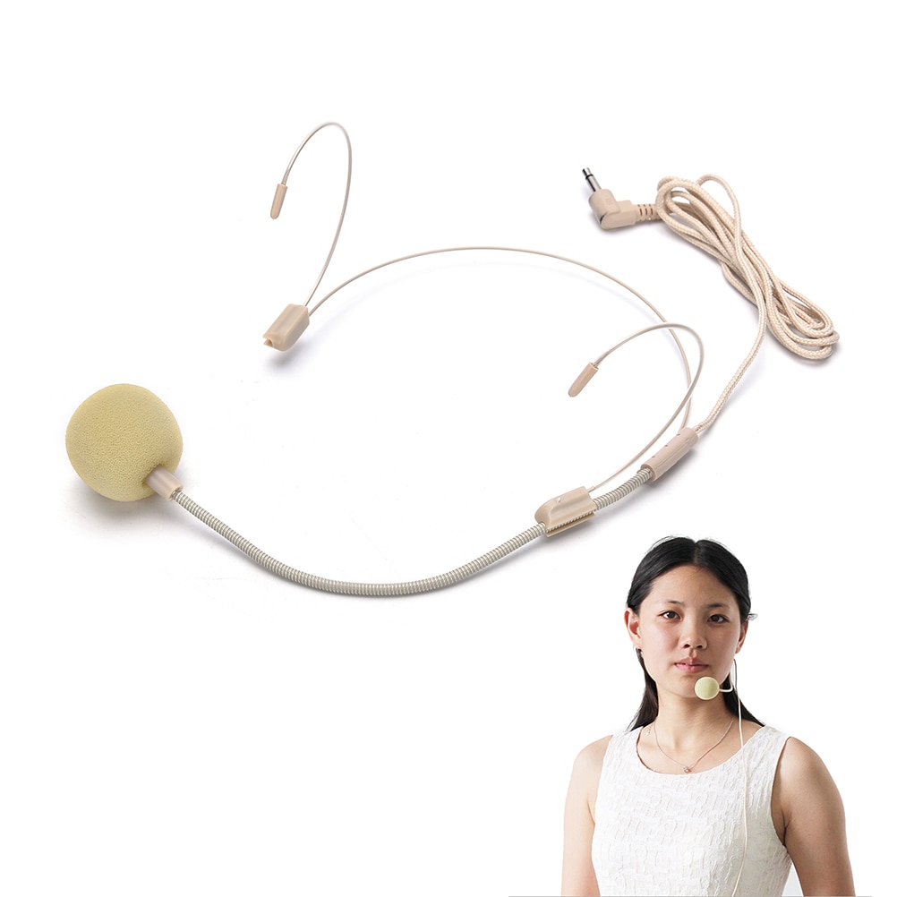 1* dual ear hook headset head mikrofon headset mikrofon med mini stik til shure trådløs body-pack sender