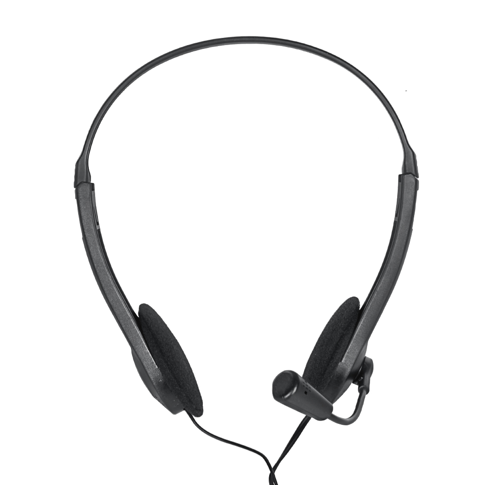 3.5mm Wired Stereo Headset Noise Cancelling Earphone with Microphone Adjustable Headband for Computer