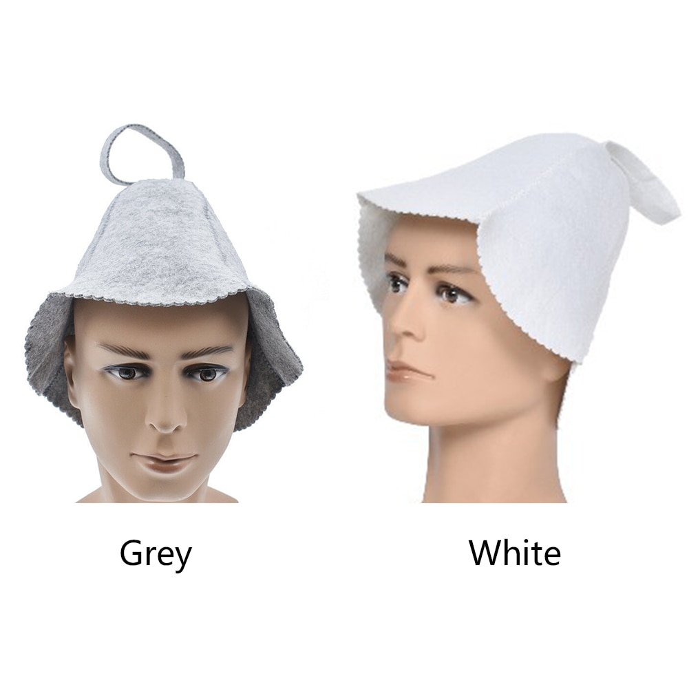 Gorro de baño para adulto, de talla libre, con absorción de agua, para Sauna, sombrero de Hotel, accesorios para casa de baño, de protección para la cabeza, de fieltro