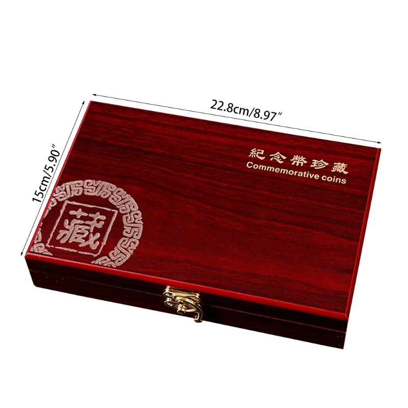 50 Pcs Wood Coin Protection Display Box Storage Case Holder Round Box Collection 87HF