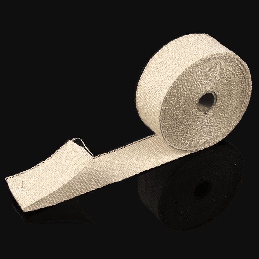 15M * 50MM Auto Motorfiets Thermische Uitlaatpijp Wrap Isolatie Glasvezel Tape Auto Thermische Uitlaat Header Pijp tape