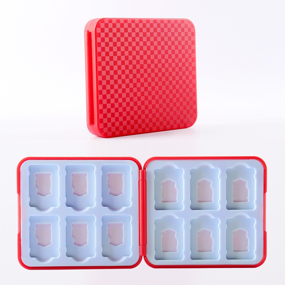 12 Grids Game Cards Case Storage Holder Cartridge Fit for Nintendo Switch/Switch Lite/3DS Portable Protective Storage Holder Box: Red