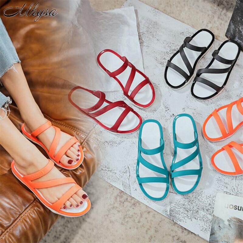 Mhysa dames slippers zomer slip on dames sandalen schoenen casual zachte leren slippers dames flats slippers schoenen